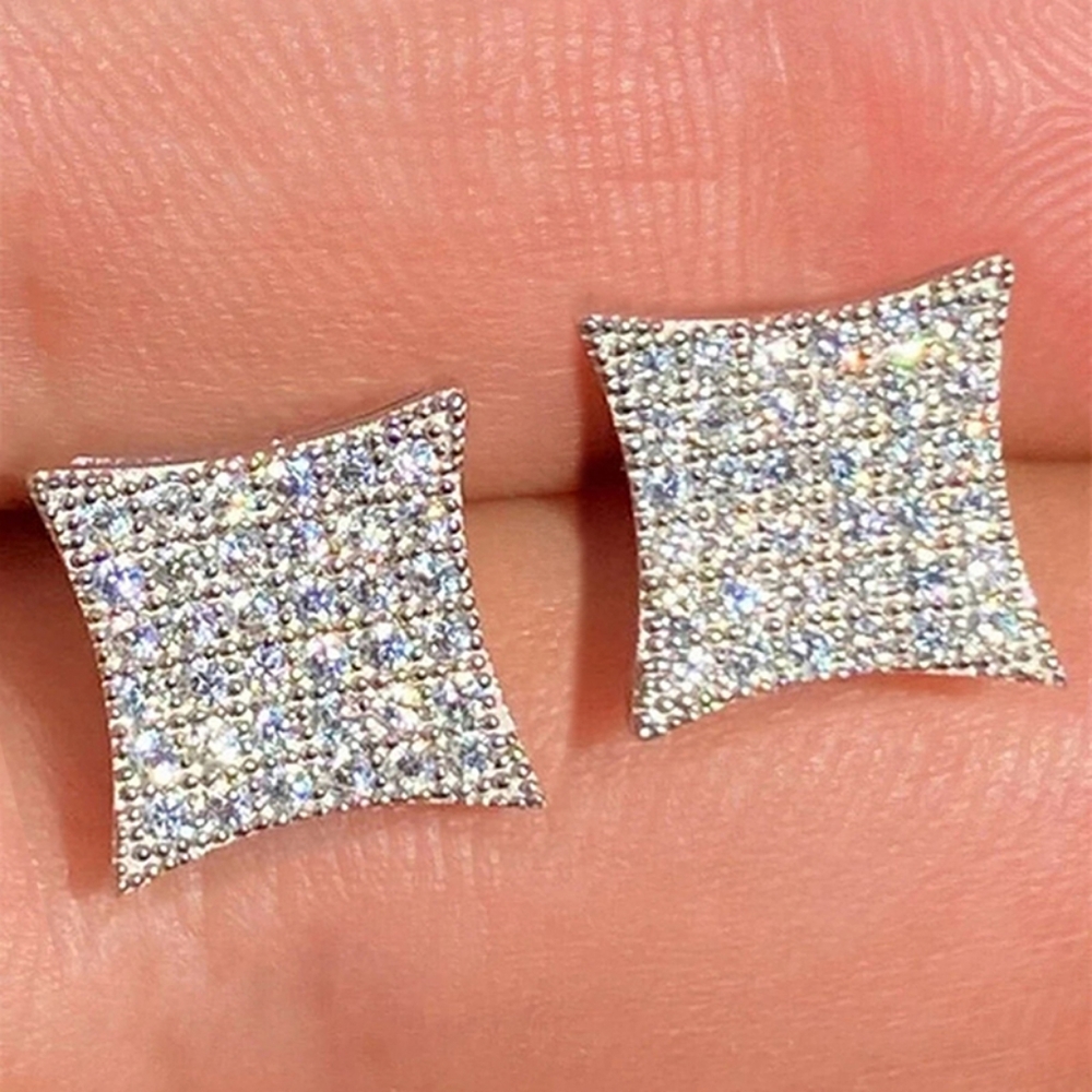 Sliver diamond earrings - Picture 3 of 7